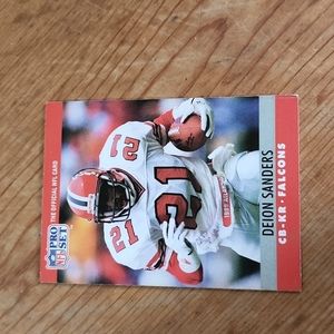 Deion sanders 1990 pro set Card